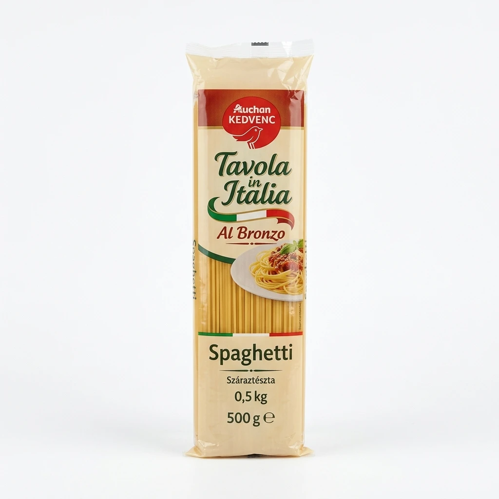 Auchan Kedvenc Tavola In Italia Al Bronzo spagetti száraztészta 500 g