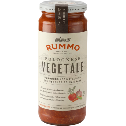 Rummo hús nélküli, paradicsomos szósz szójával és zöldségekkel 340 g