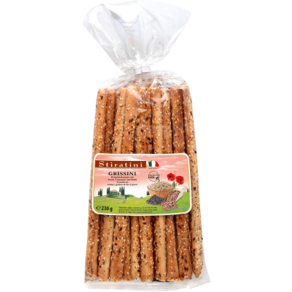 Grissini mák, sesam, lenmag 230 g