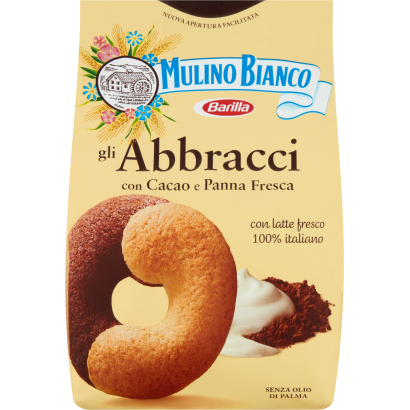 Mulino Bianco Abbracci tejszínes-kakaós omlós keksz 350 g