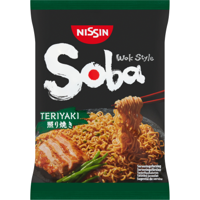 Nissin Soba Wok Style instant tészta búzalisztből teriyaki ízesítő szósszal 110 g