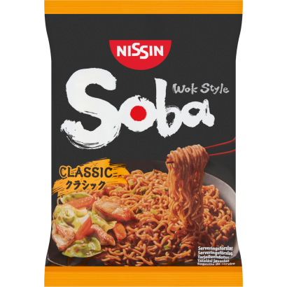 Nissin Soba Wok Style instant tészta búzalisztből yakisoba ízesítő szósszal 109 g