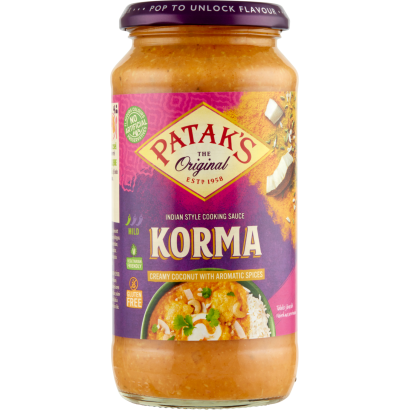 Patak's Korma tejszínes kókuszos szósz aromás fűszerekkel 450 g