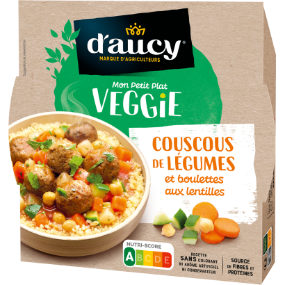 Vegetáriánus kuszkusz zöldségekkel és lencsefasírttal 320 g