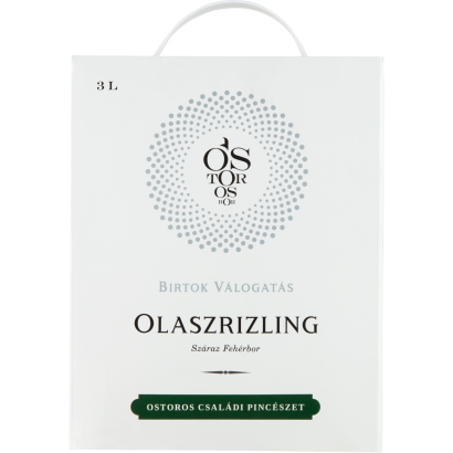 Ostorosbor Bag-In-Box Felső-Magyarországi Olaszrizling száraz fehérbor 13% 3 l