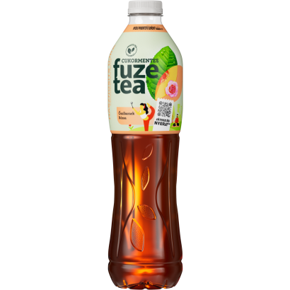 Fuze Tea energiamentes, szénsavmentes őszibarack- és rózsaízű üdítőital fekete tea kivonattal 1,5 l