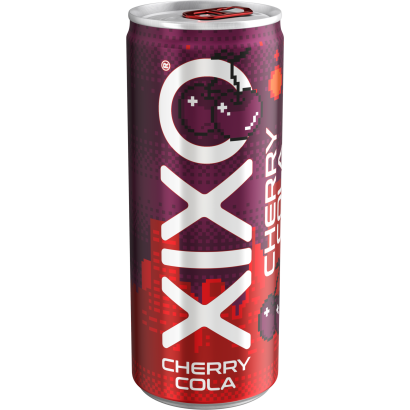 XIXO Cherry Coke cseresznye- és kólaízű, szénsavas üdítőital cukorral és édesítőszerrel 250 ml