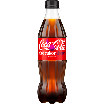 Coca-Cola Zero Cherry colaízű energiamentes szénsavas üdítőital cseresznye ízesítéssel 500 ml