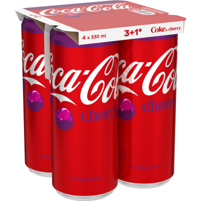 Coca-Cola Cherry colaízű szénsavas üdítőital cseresznye ízesítéssel 4 x 330 ml