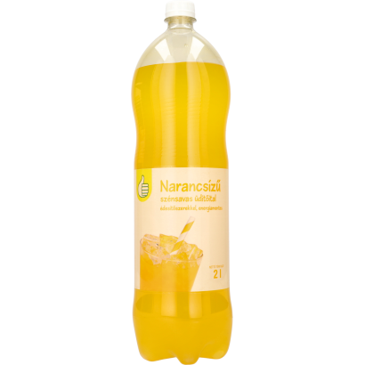 Auchan Tipp narancs ízű szénsavas üdítőital édesítőszerekkel, energiamentes 2 l