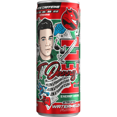 HELL Strong görögdinnye- és tuttifruttiízű koffeintartalmú, szénsavas ital 250 ml