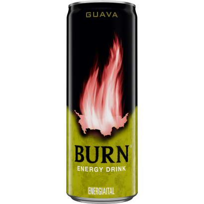 Burn Guava szénsavas guava ízű ital koffeinnel, B-vitaminokkal, inozitollal 250 ml