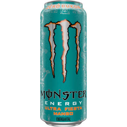 Monster Energy Ultra Fiesta Mango szénsavas mangó ízű ital koffeinnel édesítőszerekkel 500 ml