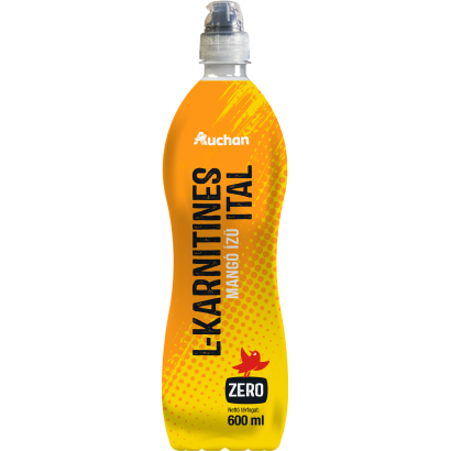 Auchan Kedvenc mangó ízű L-karnitines ZERO ital 600 ml