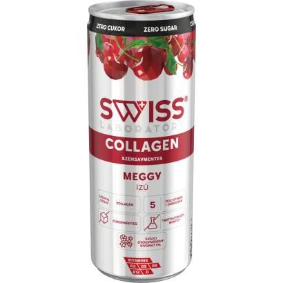 Swiss Laboratory Collagen meggyízű, szénsavmentes és alkoholmentes ital 250 ml
