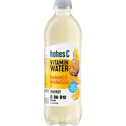 Hohes C Vitamin Water Energy narancs-maracuja ízesítésű, gyümölcstartalmú szénsavas üdítőital 0,5 l