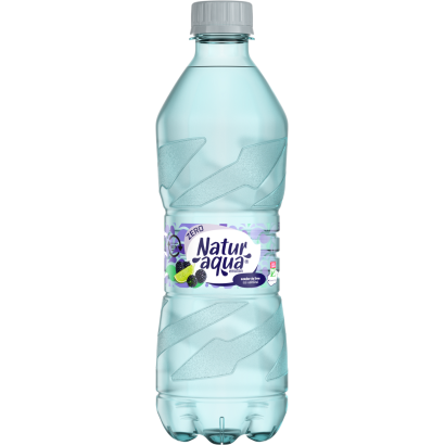 NaturAqua Emotion energiamentes, szénsavas, szeder- és limeízű üdítőital édesítőszerekkel 500 ml