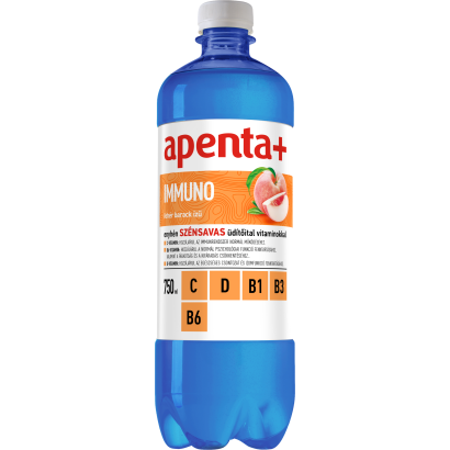 Apenta+ Immuno fehér barack ízű, enyhén szénsavas üdítőital 750 ml