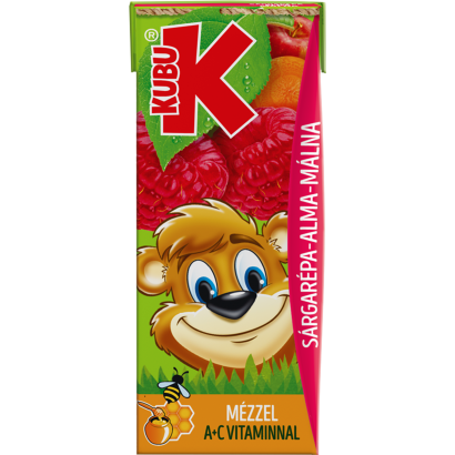 Kubu sárgarépa-alma-málna ital mézzel, vitaminokkal 200 ml