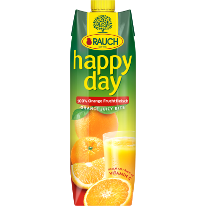 Rauch Happy Day 100% narancslé gyümölcshússal narancslésűrítményből 1 l
