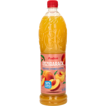 Auchan Kedvenc őszibarack gyümölcsital 50 % 1 l