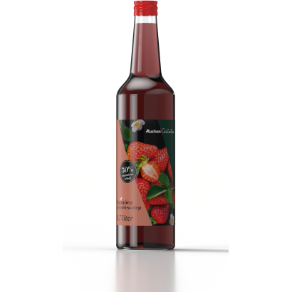 Auchan Prémium szamóca gyümölcsszörp 0,7L