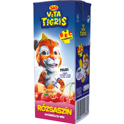 Sió Vitatigris rózsaszín gyümölcs-mix vegyes gyümölcsital 0,2 l