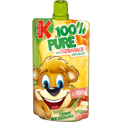 Kubu 100% alma-őszibarack-banán-sárgarépa püré C-vitaminnal 100 g