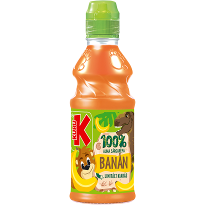 Kubu 100% alma-sárgarépa-banán gyümölcs- és zöldséglé 300 ml