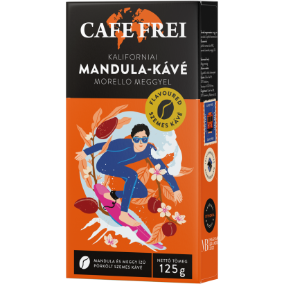 Cafe Frei Kaliforniai mandula és meggy ízű pörkölt szemes kávé 125 g