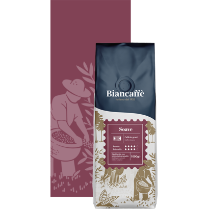 Biancaffe SOAVE szemes pörkölt kávé 1 kg