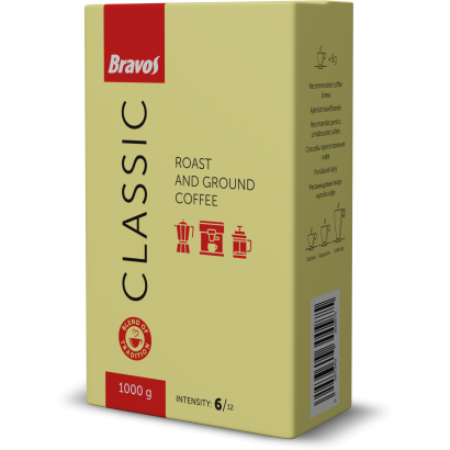 Bravos Classic őrölt, pörkölt kávé 1000 g