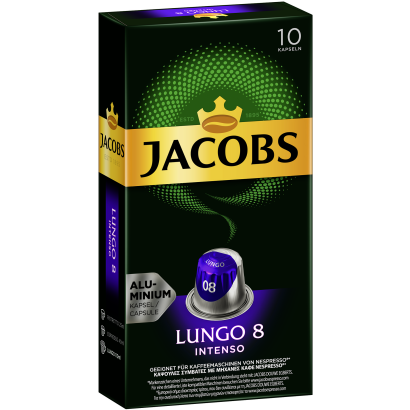 Jacobs Lungo Intenso őrölt-pörkölt kávé kapszulában 10 db 52 g