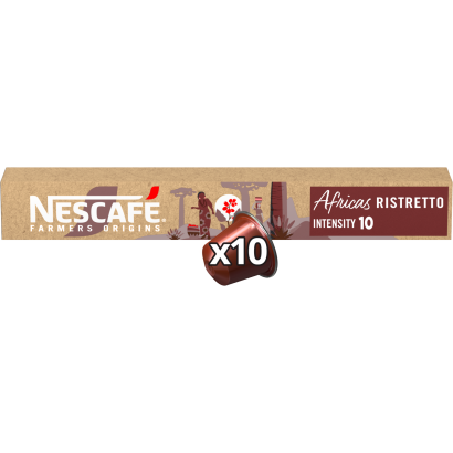 NESCAFÉ Farmers Origins Africas Ristretto őrölt pörkölt kávé kapszula 10 db 44 g