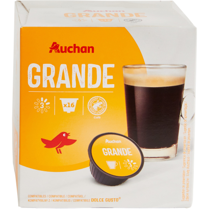 Auchan Kedvenc Grande Kávékapszula 3 intenzitású 16 db/doboz