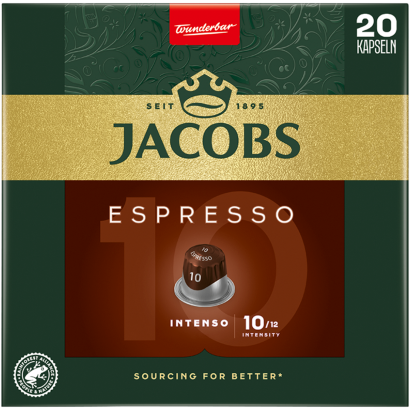 Jacobs Espresso Intenso őrölt-pörkölt kávé kapszulában 20 db 104 g