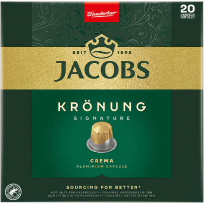 Jacobs Krönung Crema őrölt-pörkölt kávé kapszulában 20 db 104 g