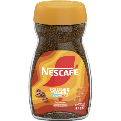NESCAFÉ karamell ízű azonnal oldódó kávé 95 g
