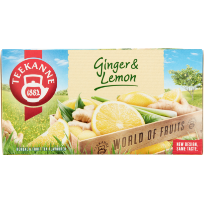 Teekanne World of Fruits gyömbér & citrom ízesítésű gyógynövény & gyümölcs teakeverék 20 filter 35 g
