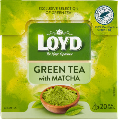 Loyd zöld sencha tea matcha-val filteres zöld tea 20 filter 30 g