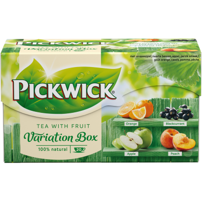 Pickwick Variaton Box variációk 4-féle gyümölcsízű fekete tea 20 filter 30 g