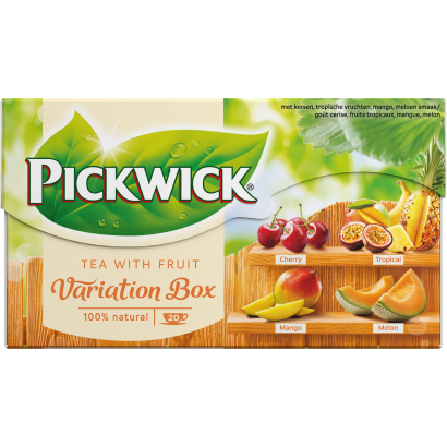 Pickwick Variációk 4 féle gyümölcsízű fekete tea 20 filter 30 g