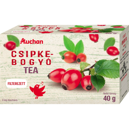 Auchan Kedvenc csipkebogyó filterezett tea 20 x 2 g