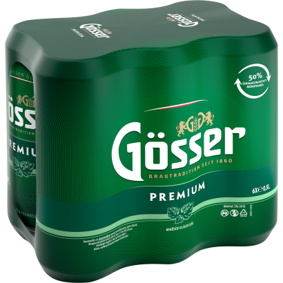 Gösser Premium minőségi világos sör 5% 6 x 500 ml