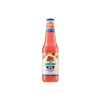 Somersby Strawberry & Lime alkoholmentes szénsavas ital eper és lime ízesítéssel 0,0% 330 ml