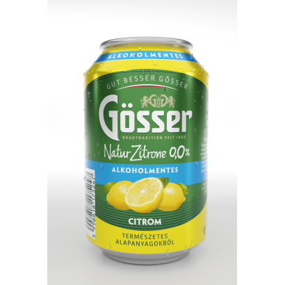 Gösser Natur Zitrone citromos alkoholmentes sörital 0,0% 330 ml