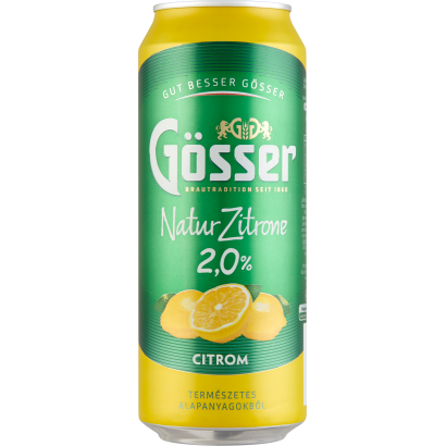 Gösser Natur Zitrone citromos sörital 2,0% 500 ml