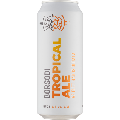 Borsodi Tropical ale szűretlen felsőerjesztésű sörkülönlegesség 4% 0,5 l