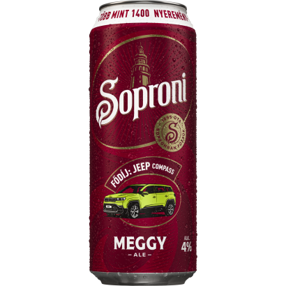 Soproni Meggy Ale szűretlen felsőerjesztésű sörkülönlegesség 4% 500 ml