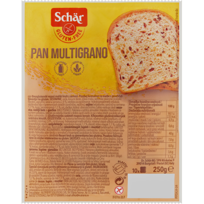 Schär gluténmentes szeletelt magvas kenyér 250 g